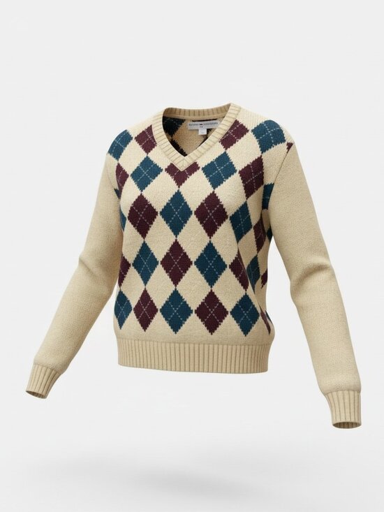 Tops - Tommy Hilfiger Argyle Sweater